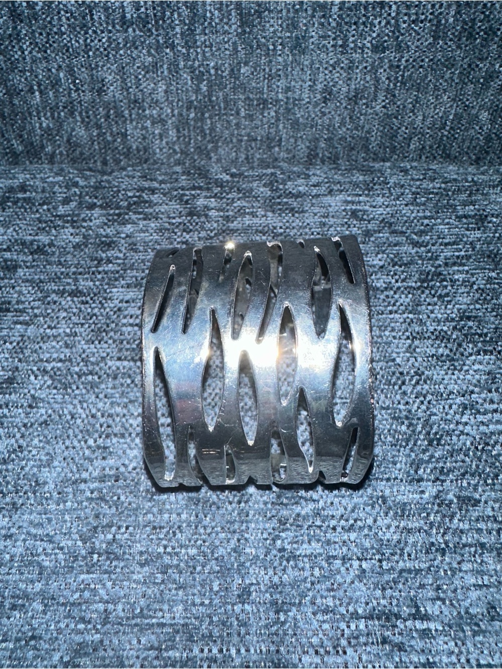 Cookie Lee Silver tone Cutout Cuff Bracelet